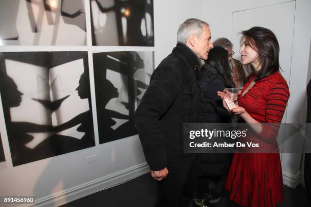 Andrew Brucker and Eva Petric attend the Opening Reception for Eva Petric at Galerie Mourlot on December 12, 2017 in New York City.