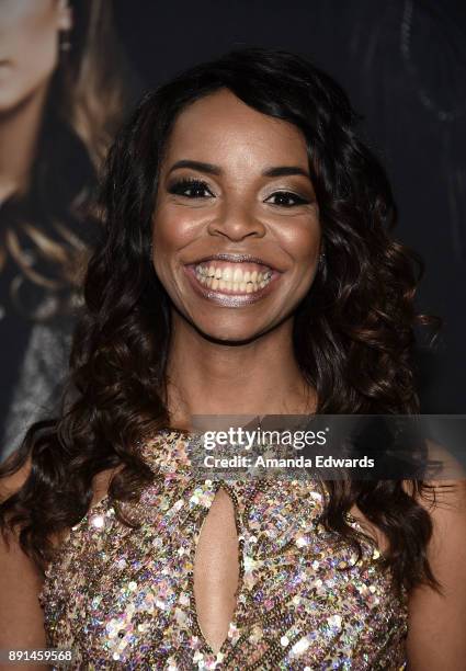 Actress and musician Venzella Joy Williams arrives at the premiere of Universal Pictures' "Pitch Perfect 3" on December 12, 2017 in Hollywood,...