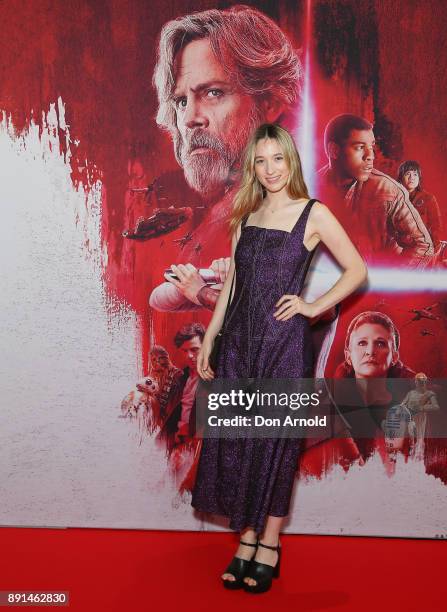 Sophie Lowe attends Star Wars: The Last Jedi Sydney Screening Event on December 13, 2017 in Sydney, Australia.