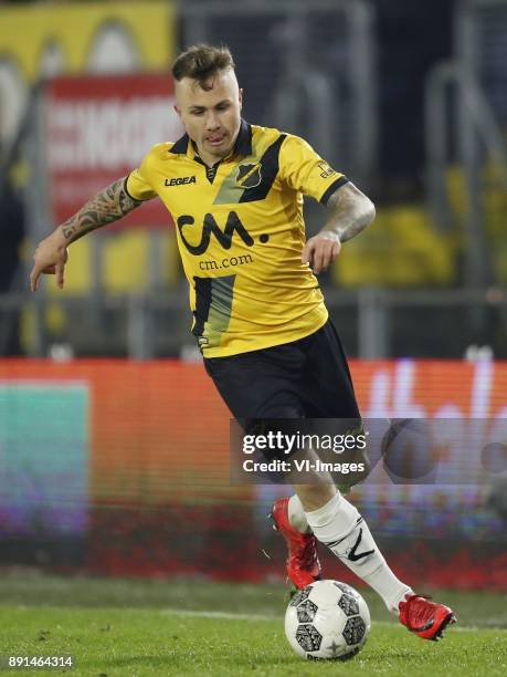 Jose Angelino of NAC Breda during the Dutch Eredivisie match between NAC Breda and FC Twente Enschede at the Rat Verlegh stadium on December 12, 2017...