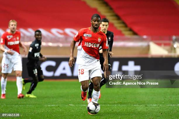 Almamy Toure of Monaco during the french League Cup match, Round of 16, between Monaco and Caen on December 12, 2017 in Monaco, Monaco.