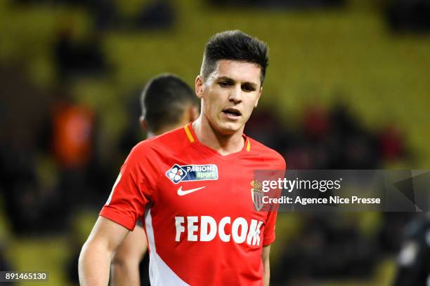 Guido Carrillo of Monaco during the french League Cup match, Round of 16, between Monaco and Caen on December 12, 2017 in Monaco, Monaco.