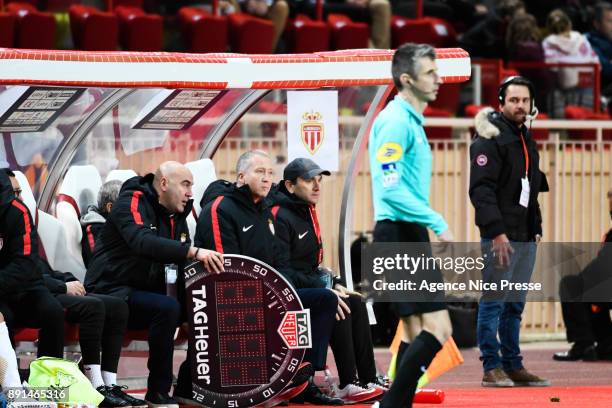 Vadim Vasilyev vice president of Monaco on the bench during the french League Cup match, Round of 16, between Monaco and Caen on December 12, 2017 in...