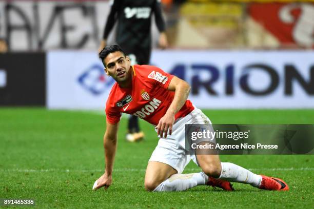 Radamel Falcao of Monaco during the french League Cup match, Round of 16, between Monaco and Caen on December 12, 2017 in Monaco, Monaco.