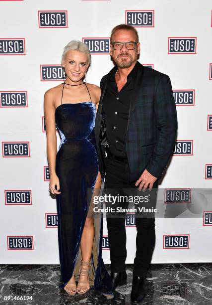 Country music artist Phil Vassar and daughter Haley Vassar attend USO 56th Armed Forces Gala + Gold Medal Dinner at Marriot Marquis on December 12,...