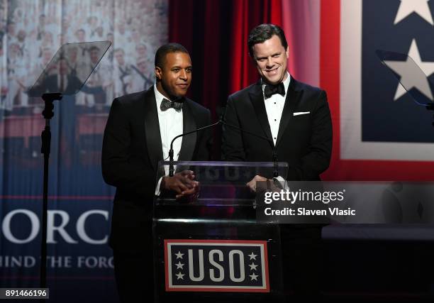 News' Craig Melvin and Willie Geist attend USO 56th Armed Forces Gala + Gold Medal Dinner at Marriot Marquis on December 12, 2017 in New York City.