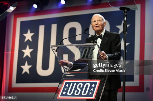 Bruce N. Whitman, Chairman of the Board USO of Metropolitan NewYork, Inc attend USO 56th Armed Forces Gala + Gold Medal Dinner at Marriot Marquis on...