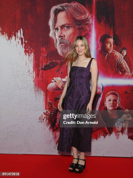Sophie Lowe attends Star Wars: The Last Jedi Sydney Screening Event on December 13, 2017 in Sydney, Australia.