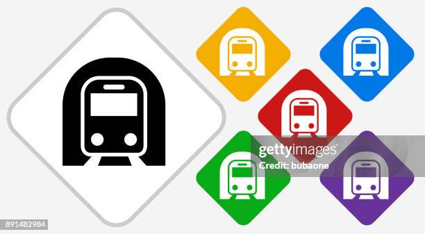 subway tunnel color diamond vector icon - subway tunnel stock illustrations