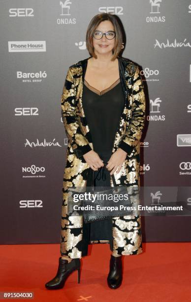 Angels Barcelo attends the 63th Ondas Gala Awards 2016 at the FIBES on December 12, 2017 in Seville, Spain.