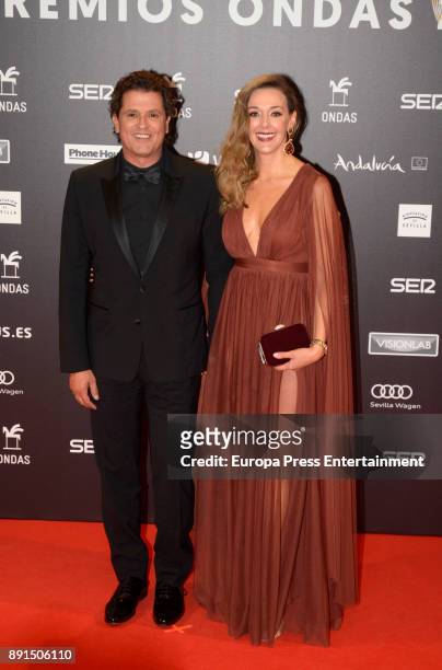 Carlos Vives and his wife Claudia Elena Vasquez attend the 63th Ondas Gala Awards 2016 at the FIBES on December 12, 2017 in Seville, Spain.