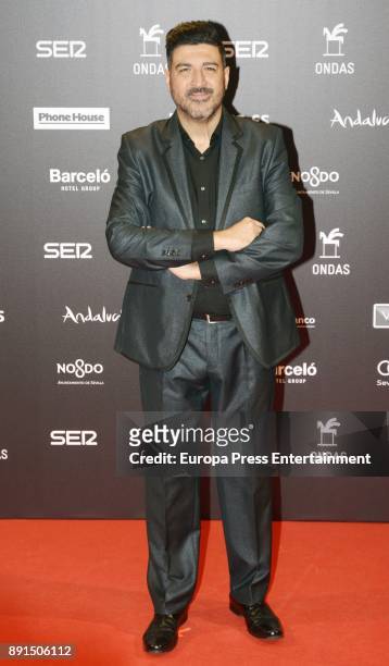 Toni Aguilar attends the 63th Ondas Gala Awards 2016 at the FIBES on December 12, 2017 in Seville, Spain.
