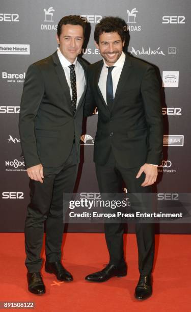 Jacob Pertus and Quico Taronji attend the 63th Ondas Gala Awards 2016 at the FIBES on December 12, 2017 in Seville, Spain.