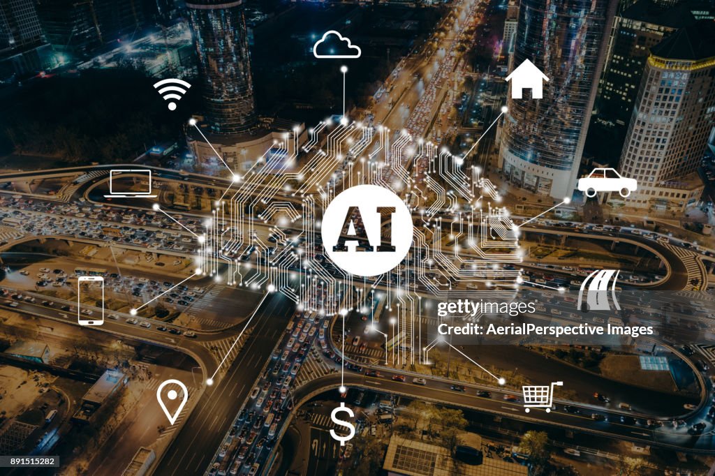 Traffic Jam Artificial Intelligence concept