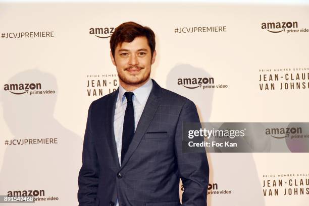 Aurelien Wiik attends the Amazon TV Serie "Jean Claude Van Jonhson" Paris Premiere At Le Grand Rex on December 12, 2017 in Paris, France.