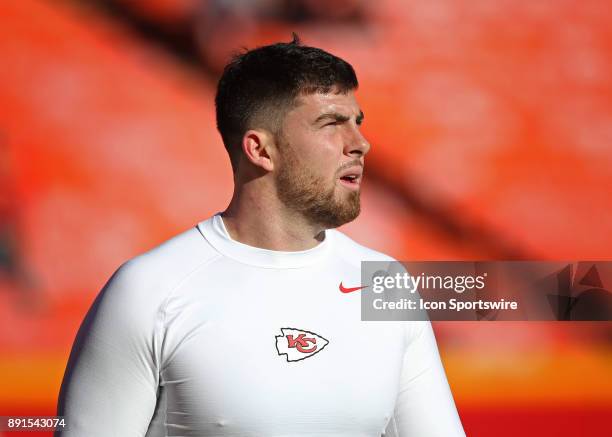 Kansas City Chiefs offensive tackle Eric Fisher before an AFC West showdown between the Oakland Raiders and Kansas City Chiefs on December 10, 2017...