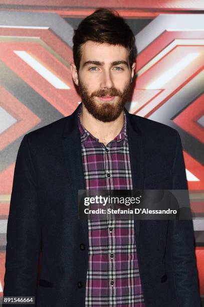 Lorenzo Licitra attends the X Factor 11 Finale press conference on December 13, 2017 in Milan, Italy.