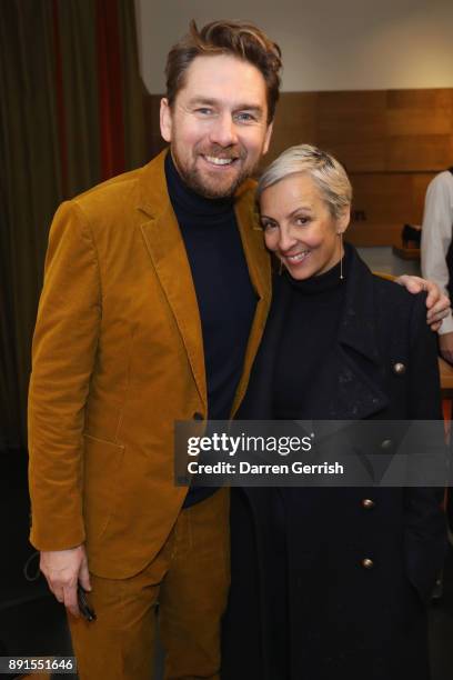 Rupert Sanderson and Anne-Marie Curtis attend the Rupert Sanderson Christmas 2017 lunch at Rupert Sanderson store on Bruton place on December 13,...