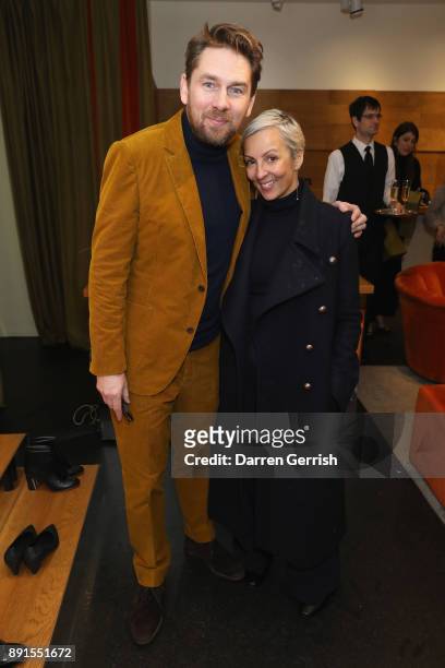 Rupert Sanderson and Anne-Marie Curtis attend the Rupert Sanderson Christmas 2017 lunch at Rupert Sanderson store on Bruton place on December 13,...