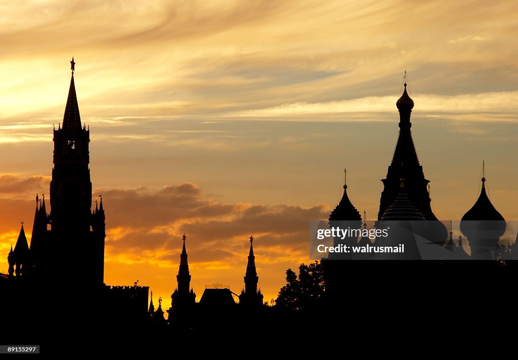 Silhouettes of the Moscow Kremlin