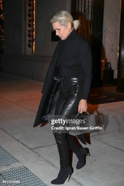 Yolanda Hadid is seen on December 12, 2017 in New York City.