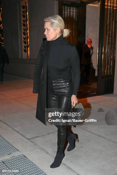 Yolanda Hadid is seen on December 12, 2017 in New York City.