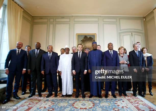 Belgian Prime Minister Charles Michel, Burkina Faso's President Roch Marc Christian Kabore, Mauritania's President Mohamed Ould Abdel Aziz,...