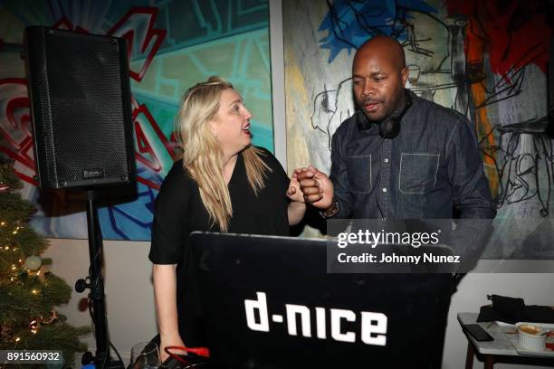 StoryAndRain.com Founder Tamara Rappa and DJ D-Nice attend the Story And Rain One Year Anniversary on December 12, 2017 in New York City.
