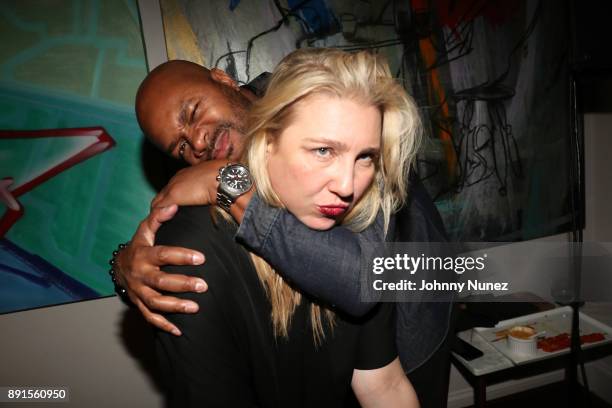 StoryAndRain.com Founder Tamara Rappa and DJ D-Nice attend the Story And Rain One Year Anniversary on December 12, 2017 in New York City.