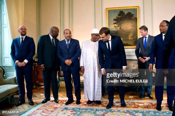 Belgian Prime Minister Charles Michel, Burkina Faso's President Roch Marc Christian Kabore, Mauritania's President Mohamed Ould Abdel Aziz,...