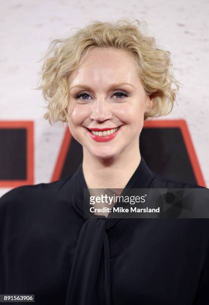 Gwendoline Christie during the 'Star Wars: The Last Jedi' photocall at Corinthia Hotel London on December 13, 2017 in London, England.