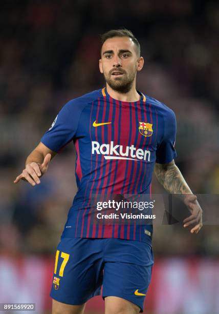 Paco Alcácer of Barcelona during the UEFA Champions League Group D match between Barcelona and Sporting Lisbon at the Camp Nou Stadium on December 5,...