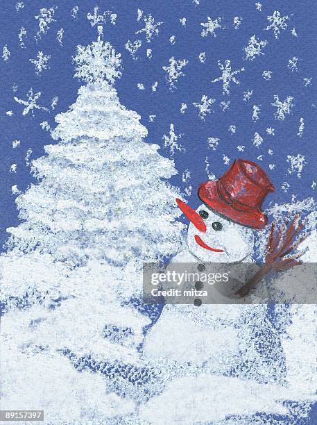 let it snow! - smiley face button stock illustrations