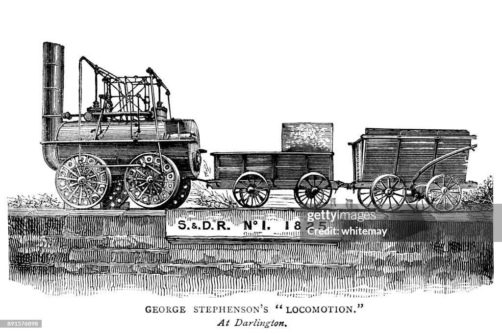 George Stephensons "Locomotion" Dampf-Motor