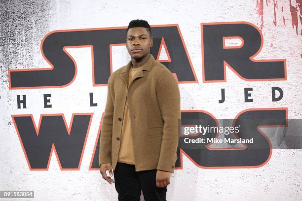 John Boyega during the 'Star Wars: The Last Jedi' photocall at Corinthia Hotel London on December 13, 2017 in London, England.