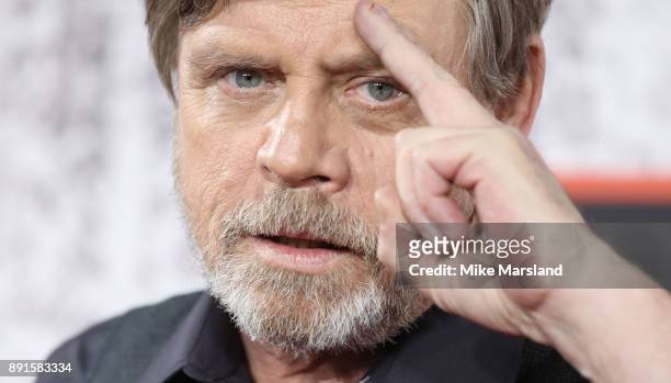 Mark Hamill during the 'Star Wars: The Last Jedi' photocall at Corinthia Hotel London on December 13, 2017 in London, England.