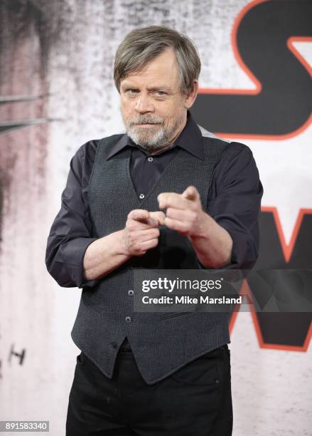 Mark Hamill during the 'Star Wars: The Last Jedi' photocall at Corinthia Hotel London on December 13, 2017 in London, England.