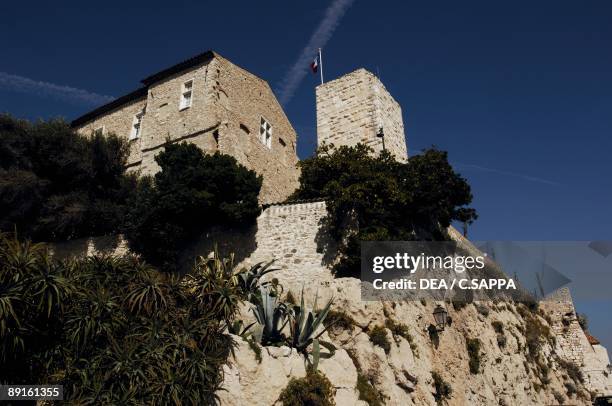 Low angle view of a castle, Grimaldi Castle, Picasso Museum, Antibes, Provence-Alpes-Cote D'azur, France