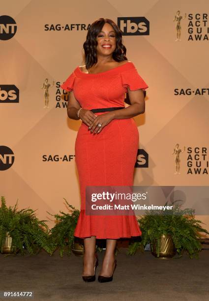 Niecy Nash poses during the 24th Annual SAG Awards Nominations Announcement at SilverScreen Theater at the Pacific Design Center on December 13, 2017...