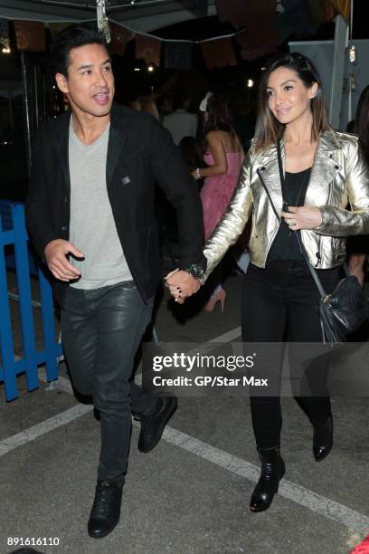 Mario Lopez and Courtney Mazza are seen on December 12, 2017 in Los Angeles, CA.