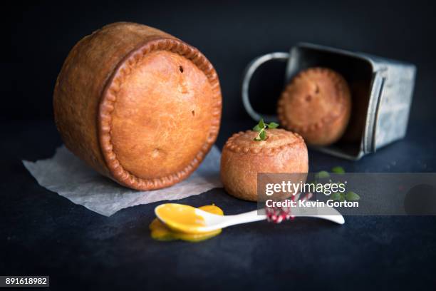 traditional british dishes - meat pie stock pictures, royalty-free photos & images