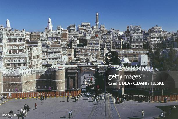 Yemen, Sanaa. City gate 'Bab al-Yaman'