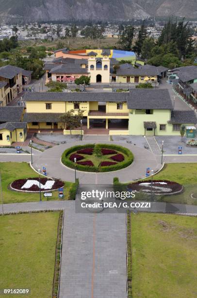 Ecuador - Pichincha Province - Quito. UNESCO World Heritage List, 1978. Mitad del Mundo. Ground line that marks the Equator