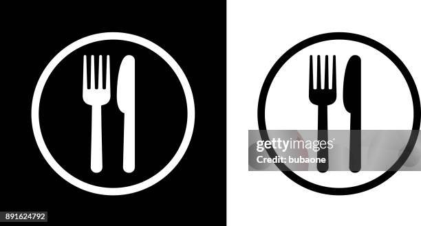 stockillustraties, clipart, cartoons en iconen met voedsel hof teken. - black and white food vector