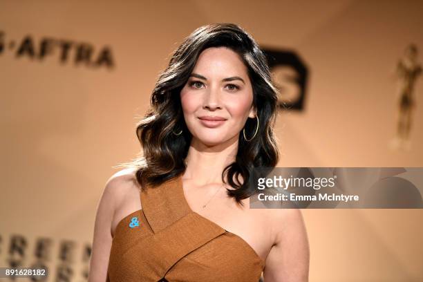 Actor Olivia Munn at the 24th Annual Screen Actors Guild Awards Nominations Announcement at Silver Screen Theater on December 13, 2017 in West...