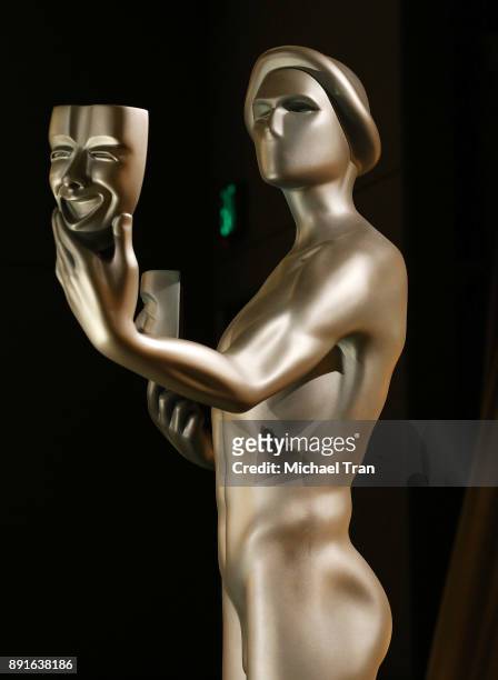 General view of atmosphere at the 24th Annual SAG Awards nominations announcement held at SilverScreen Theater at the Pacific Design Center on...