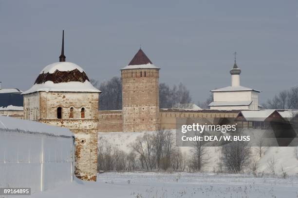 Russia, Golden Ring, Suzdal, Monastery of our Saviour and St. Euthimius with defensive walls