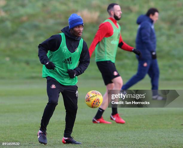 Didier N'Dong during a Sunderland training session at The Academy of Light on December 13, 2017 in Sunderland, England.