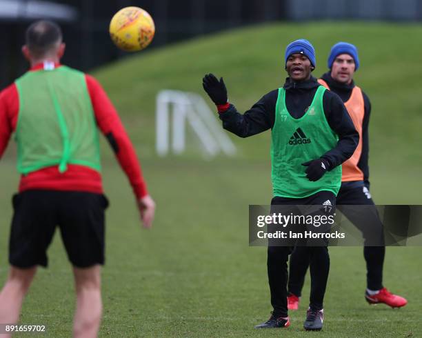 Didier N'Dong during a Sunderland training session at The Academy of Light on December 13, 2017 in Sunderland, England.