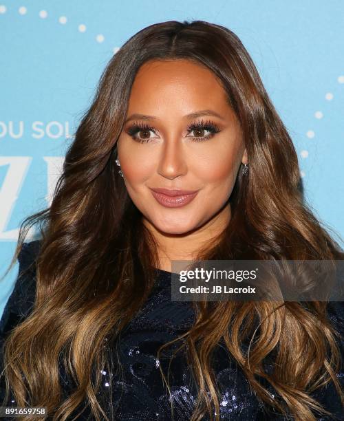 Adrienne Bailon attends Cirque du Soleil presents the Los Angeles premiere event of 'Luzia' at Dodger Stadium on December 12, 2017 in Los Angeles,...